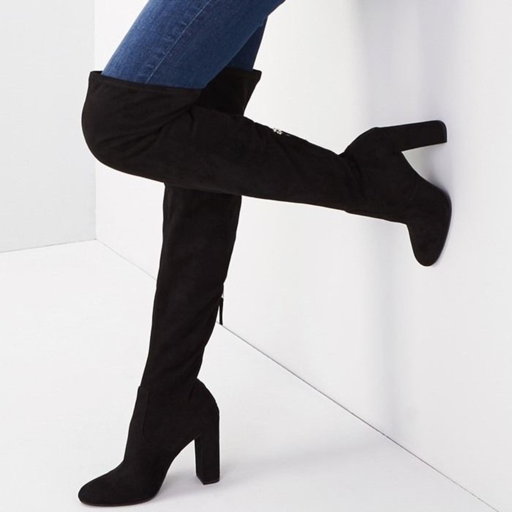 Steve Madden 9.5 thigh high black boot